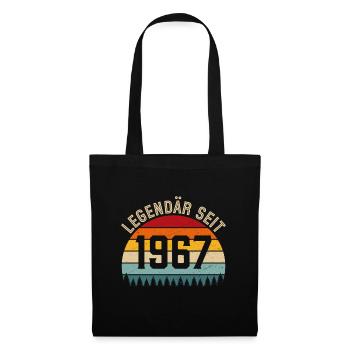 Legendär seit 1967 – Jahrgang 1967 - Stoffbeutel - Schwarz - Vorne