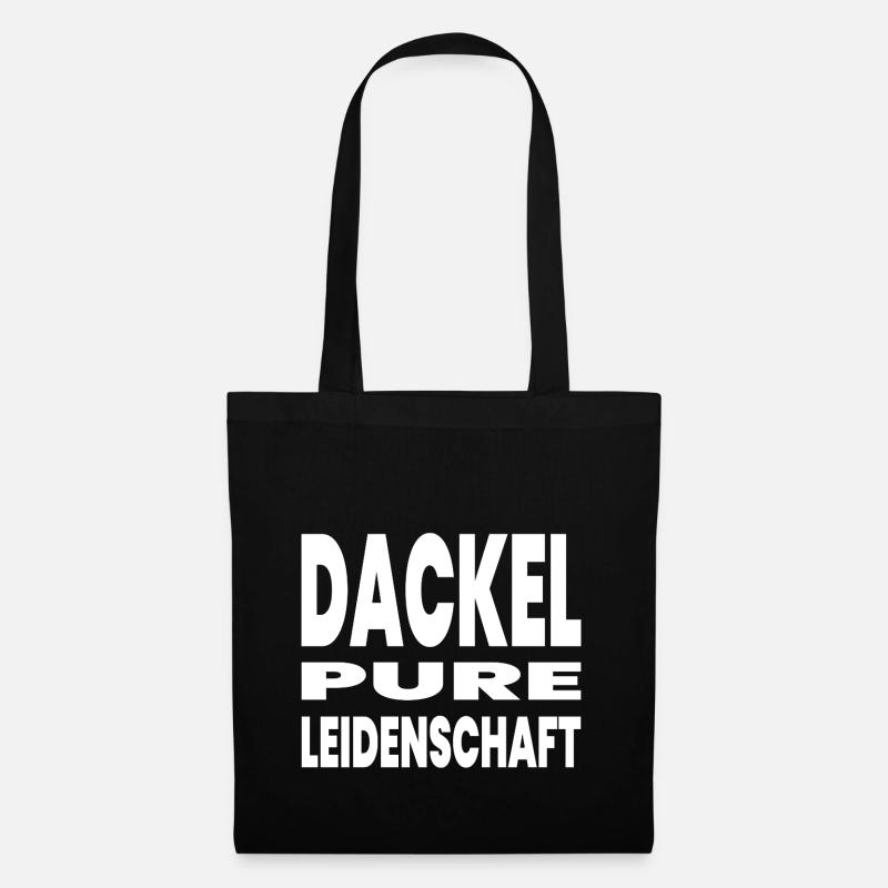 Dackel - Stoffbeutel - Schwarz