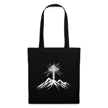 Christian Cross Mountain - Tote Bag - black - Front