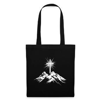 Montagnes de la Croix Chrétienne - Sac en tissu - noir - Devant