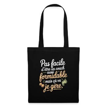 Coach formidable: je gère avec style - Sac en tissu - noir - Devant
