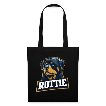 Rottie – Strong Rottweiler Portrait - Tote Bag - black - Front