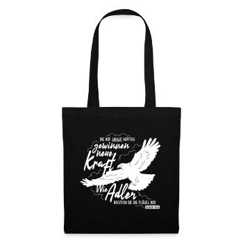 Isaiah 40:31 - Like Eagle Lettering - Tote Bag - black - Front