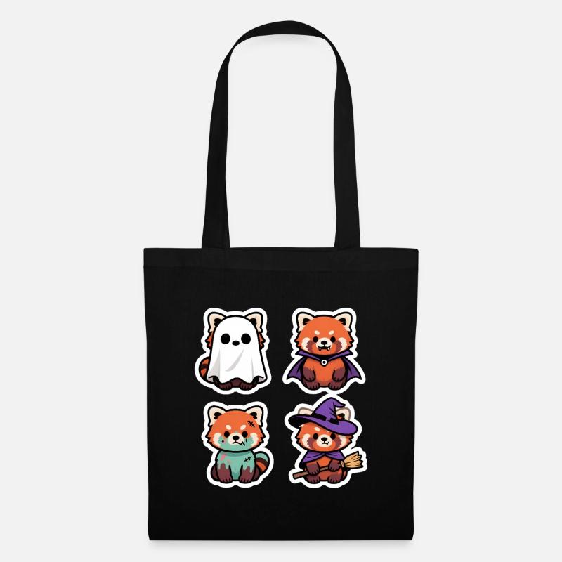 Halloween Kawaii Panda Niedlich Kostüm Geschenk - Stoffbeutel - Schwarz