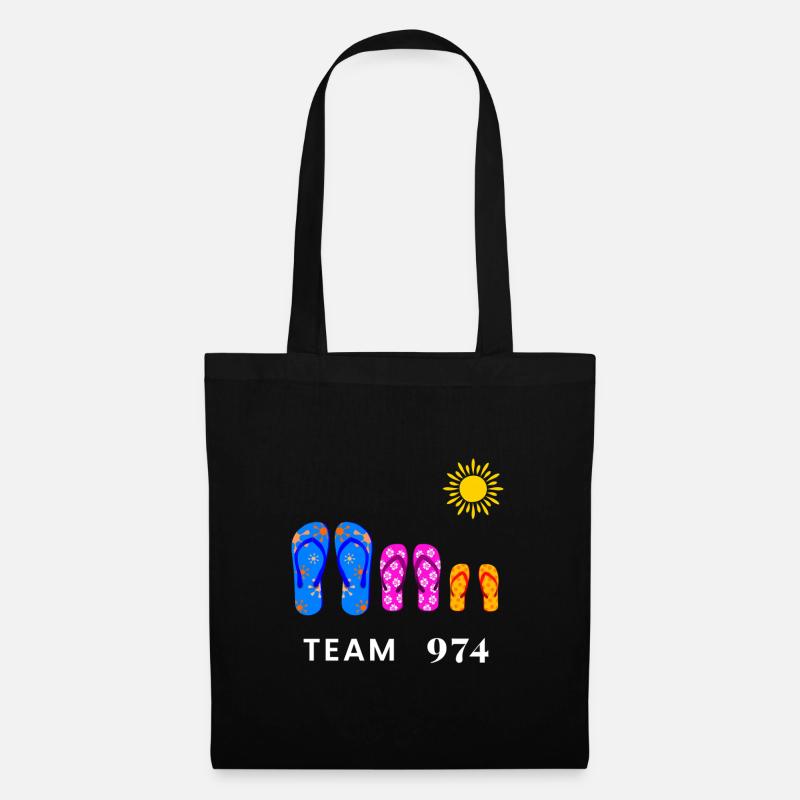Team 974 savates Summer Sun - Tote Bag - black