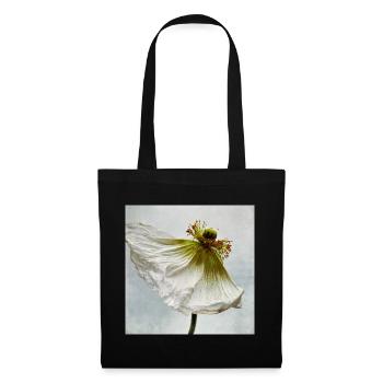 Coquelicot blanc - Sac en tissu - noir - Devant