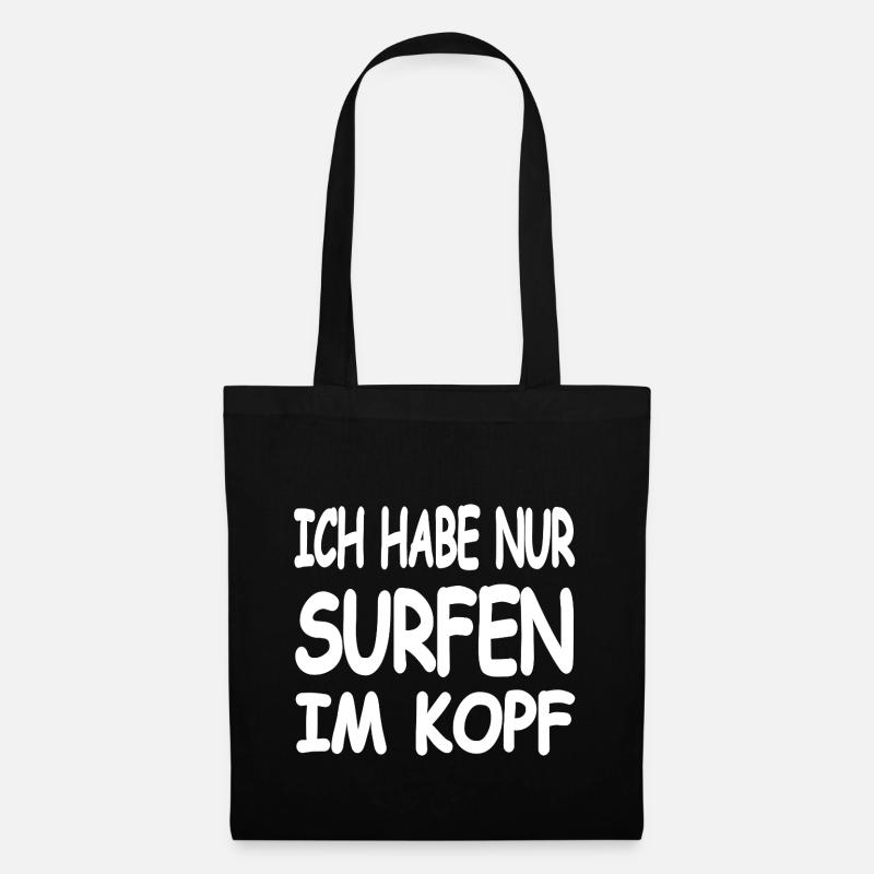 Surfen - Stoffbeutel - Schwarz