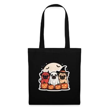 Pug Halloween Costume Funny Pumpkin Gift - Tote Bag - black - Front