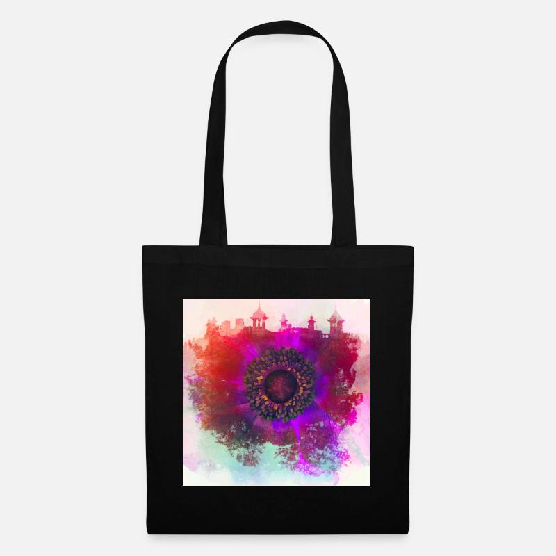 Abstract poppy - Tote Bag - black
