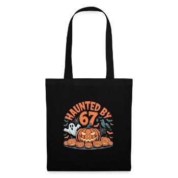 Verfolgt von 6 7- Lustiges Halloween T-Shirt - Stoffbeutel - Schwarz - Vorne