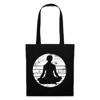 Croquis de yogi - Sac en tissu - noir - Devant