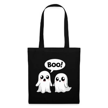 Halloween Mignon Boo Fantômes - Sac en tissu - noir - Devant