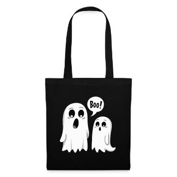 Halloween Mignon Boo Fantômes - Sac en tissu - noir - Devant