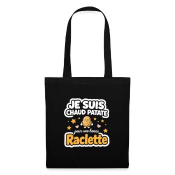 Je suis Chaud Patate Raclette Cadeau Fun - Sac en tissu - noir - Devant
