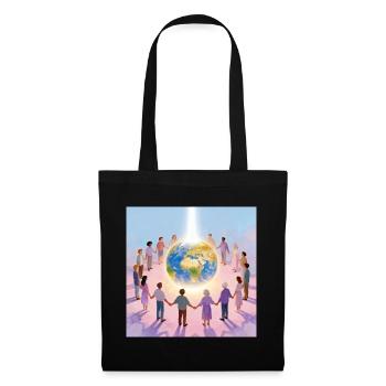 La Terre entourée de communauté - Sac en tissu - noir - Devant