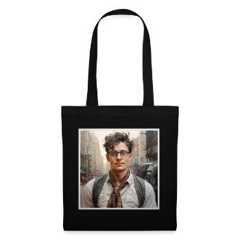 Indie Street Portrait Brille - Stoffbeutel - Schwarz - Vorne