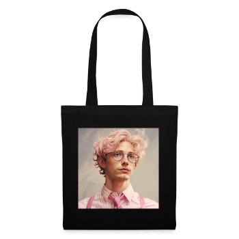 Portrait de héros pastel avec des lunettes - Sac en tissu - noir - Devant