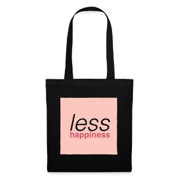 Less happiness  - Sac en tissu - noir - Devant