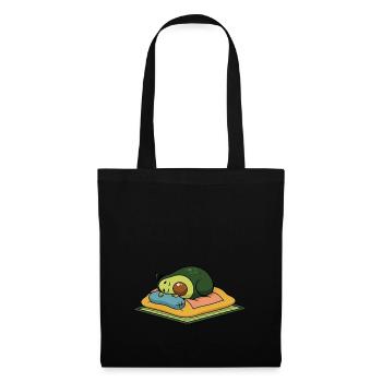 Schlavocado Avocado Sleep Pyjama Geschenk Lustig - Stoffbeutel - Schwarz - Vorne