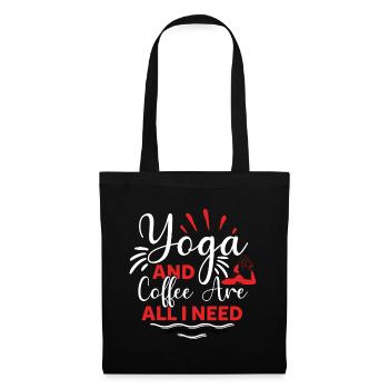 Yoga & Coffee – Your Morning Ritual Shirt - Tote Bag - black - Front