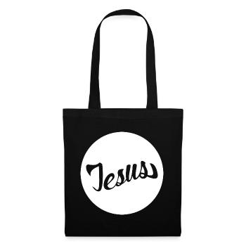 L’Écriture de Jésus en cercle - Sac en tissu - noir - Devant
