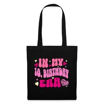In My 18. Birthday Era Pink Hearts - Stoffbeutel - Schwarz - Vorne