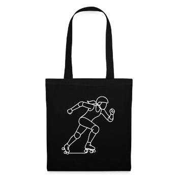 Roller Derby Player Sketch – Sports Motif - Tote Bag - black - Front
