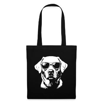 Funny Labrador Dog Sunglasses - Tote Bag - black - Front