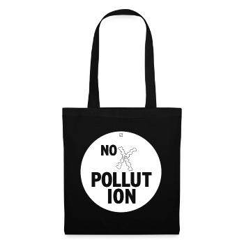 NO POLLUTION - Stoffbeutel - Schwarz - Vorne