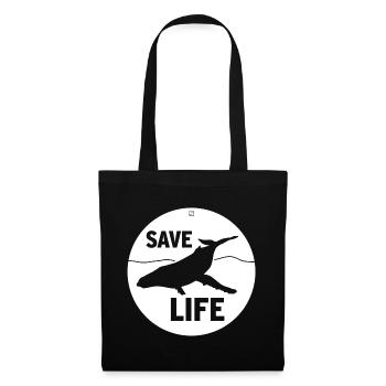 SAVE LIFE - Stoffbeutel - Schwarz - Vorne
