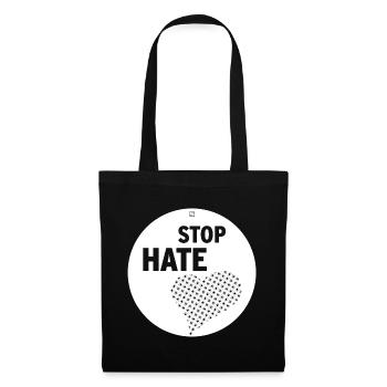 STOP HATE - Stoffbeutel - Schwarz - Vorne