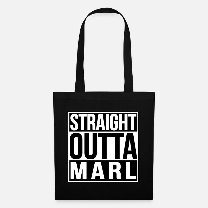 Straight Outta Marl - Stoffbeutel - Schwarz