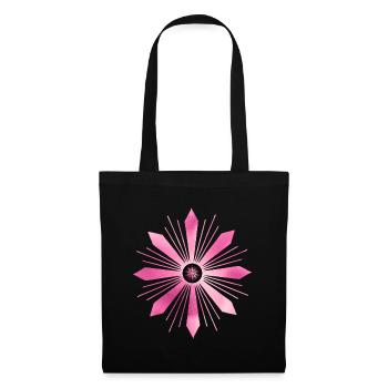 Dazzling radial pink star - Tote Bag - black - Front