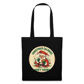 Weihnachten ohne Kalorienzählen - Stoffbeutel - Schwarz - Vorne
