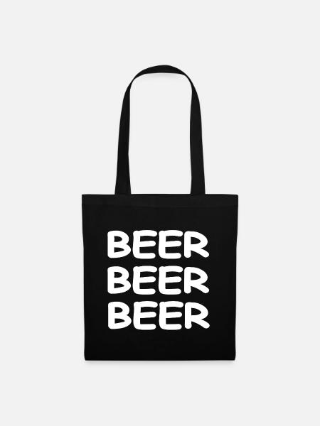 Bier - Stoffbeutel - Schwarz