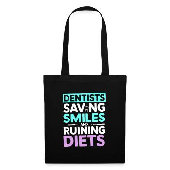 Conception de la santé bucco-dentaire du cabinet dentaire - Sac en tissu - noir - Devant