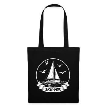Skipper Sailboat Maritime Captain - Tote Bag - black - Front