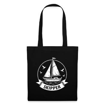 Skipper Sailboat Maritime Captain - Tote Bag - black - Front