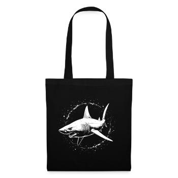 requin prédateur prédateur de l’océan - Sac en tissu - noir - Devant