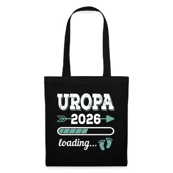 Uropa 2026 Loading Werdender Urgroßvater Geschenk - Stoffbeutel - Schwarz - Vorne