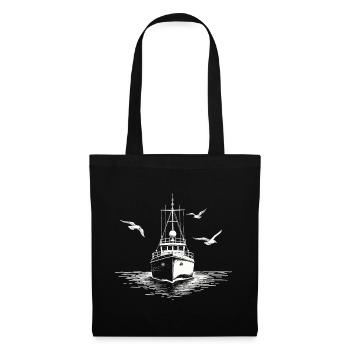 Fishing Cutter Trawler Fishing Sea - Tote Bag - black - Front