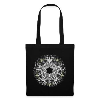 Poinsettia à l’aspect dentelle filigrane - Sac en tissu - noir - Devant