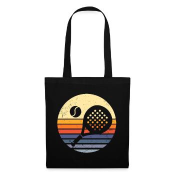 Padel Retro – Vintage Sport Look - Sac en tissu - noir - Devant