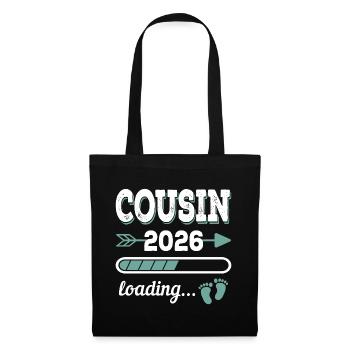 Cousin 2026 Loading Big Cousin - Tote Bag - black - Front