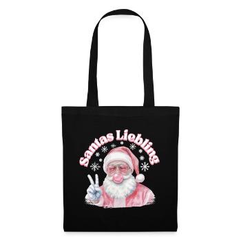 Santa's Lieblinge Pink Weihnacht - Stoffbeutel - Schwarz - Vorne