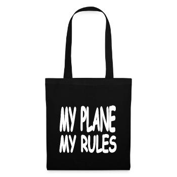avion - Sac en tissu - noir - Devant