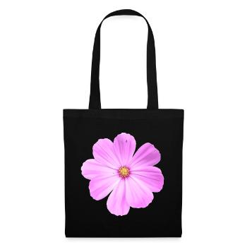 Blume - Stoffbeutel - Schwarz - Vorne