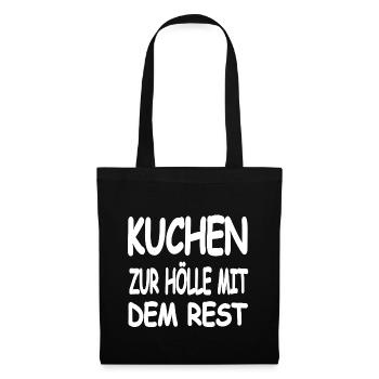Kuchen - Stoffbeutel - Schwarz - Vorne