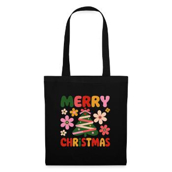 Merry Christmas  - Stoffbeutel - Schwarz - Vorne