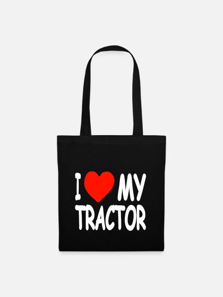 Traktor - Stoffbeutel - Schwarz
